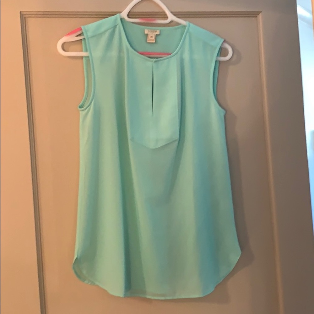 Like NEW J Crew Pale Aqua Blue Sleeveless Blouse